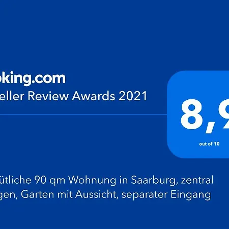 Gemuetliche 90 Qm In Saarburg, Zentral Gelegen, Garten Mit Aussicht, Separater Eingang * Saarburg